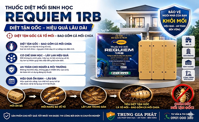 Cơ chế hoạt động của bả diệt mối sinh học REQUIEM 1RB