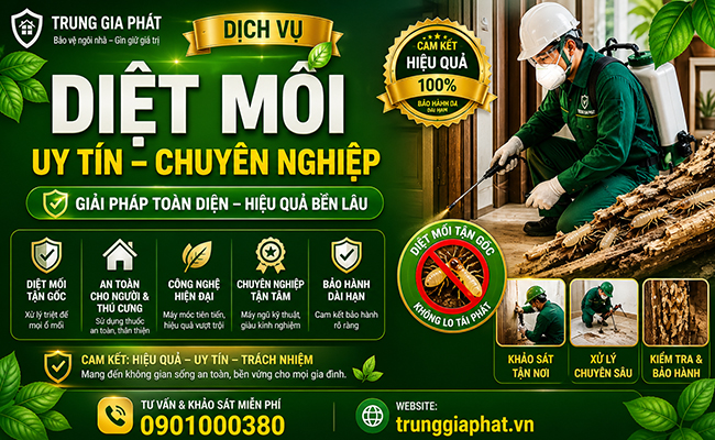 Dịch vụ diệt mối uy tín chuyên nghiệp tại nhà.
