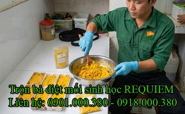 Trộn bả diệt mối sinh học REQUIEM